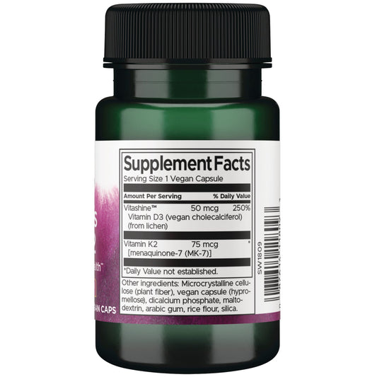 Vitamins D3 & K2 - 2,000 IU & 75 mcg