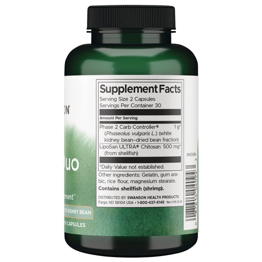 Diet Duo - Features Chitosan and White Kidney Bean