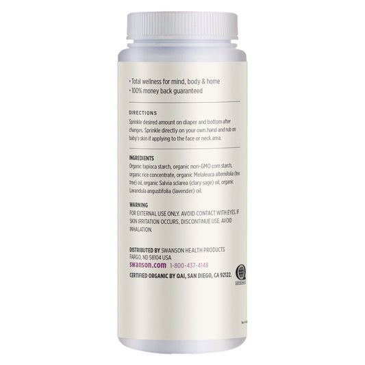 Certified Organic Baby Powder Talc Free - Lavender Scent