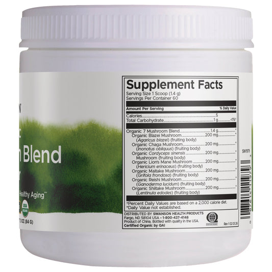 Organic 7 Mushroom Blend Powder