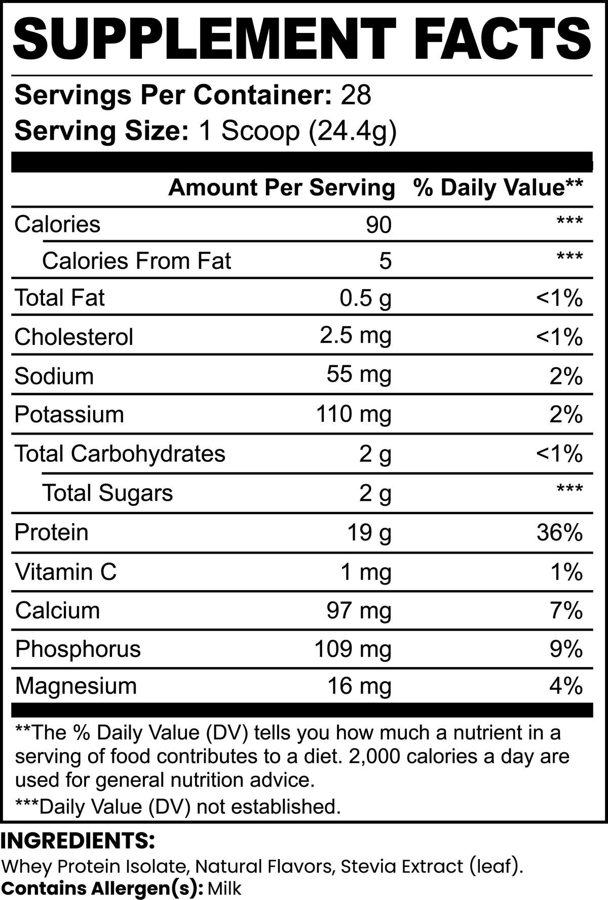 WHEY PROTEIN ISOLATE - VANILLA