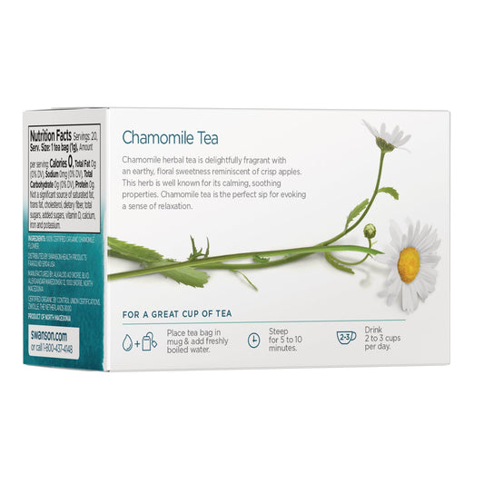 100% Organic Chamomile Tea - Caffeine Free