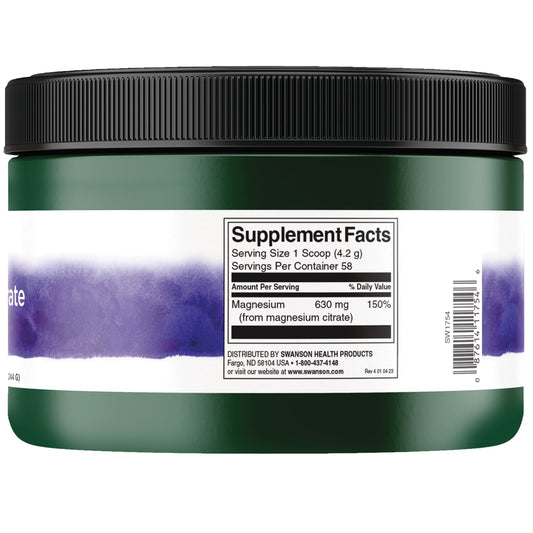 100% Pure Magnesium Citrate Powder - Unflavored