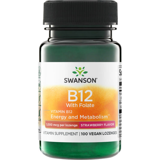 Vitamin B12 with Folate - Strawberry Flavor