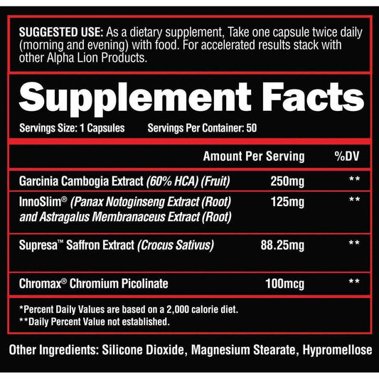 Alpha Lion Cravings Killer - 50 Capsules