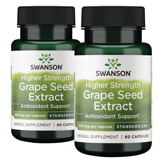 Higher Strength Grape Seed Extract - Standardized - 2 Pack